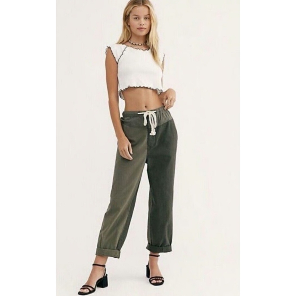 Free People Mixed-Up Utility Pants Size S